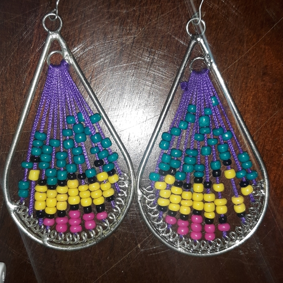 None Jewelry - 4for10$ women's Boho dangly threaded bead earrings